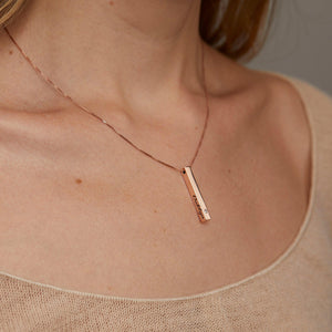 Personalized Bar Name Necklace with Birthstone - 18K Gold Vermeil - Glamour Jewelry House