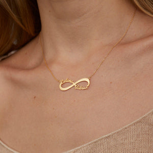 Double Infinity Name Necklace - 18K Gold Vermeil - Glamour Jewelry House