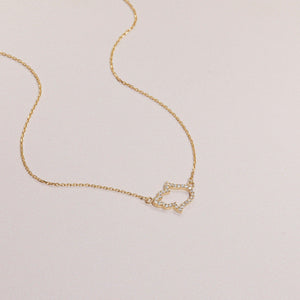 Pave Hamsa Hand Necklace - 18K Gold Vermeil - Glamour Jewelry House