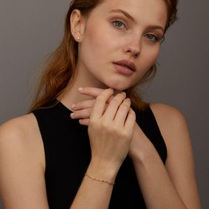 Cross Bracelet with Paperclip Chain - 18K Gold Vermeil - Glamour Jewelry House