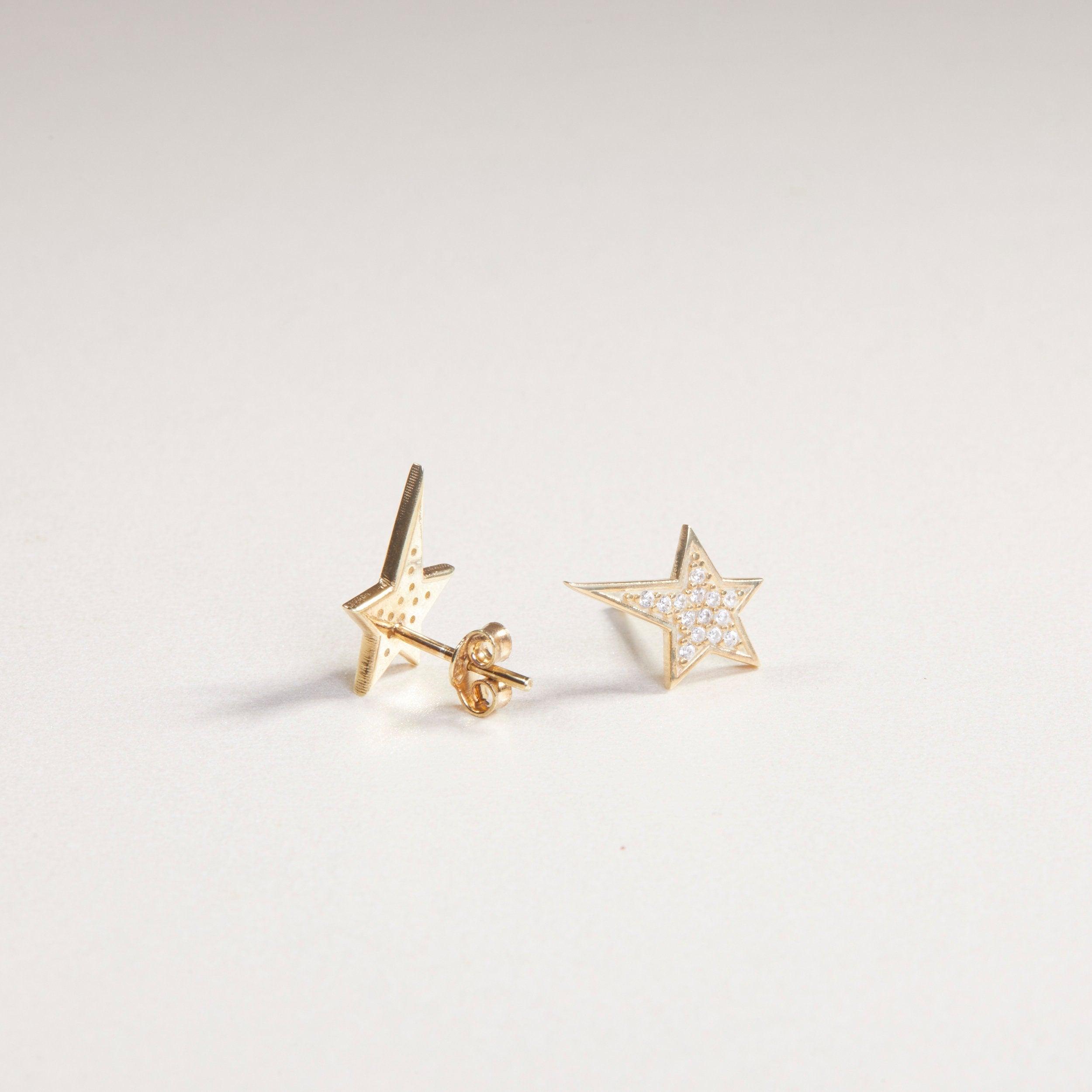 Star Stud Earrings - 18K Gold Vermeil - Glamour Jewelry House
