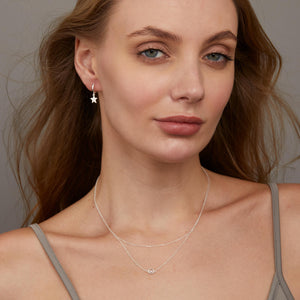 Dangling Star Hoop Earrings - 18K Gold Vermeil - Glamour Jewelry House