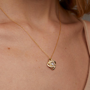 Love Knot Necklace - 18K Gold Vermeil - Glamour Jewelry House