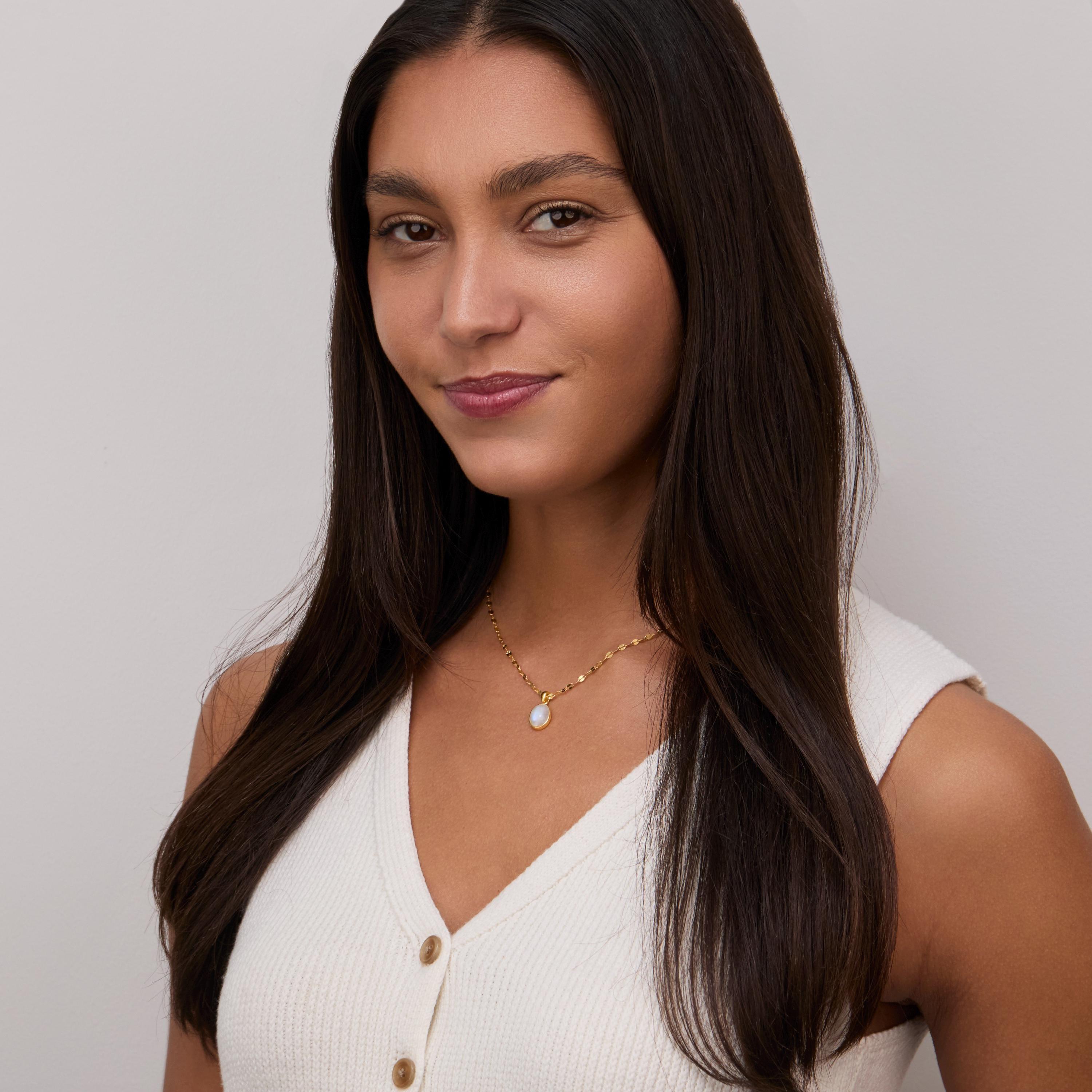 Natural Birthstone Necklace - 18K Gold Vermeil - Glamour Jewelry House