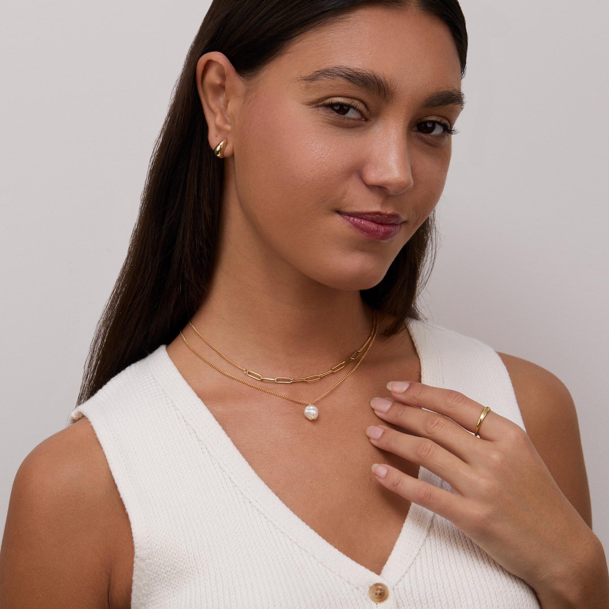 Double Chain Pearl Necklace - Glamour Jewelry House