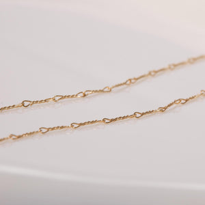 18K Gold Dainty Twist Waterproof Layering Chain Necklace - 18K Gold Vermeil - Glamour Jewelry House