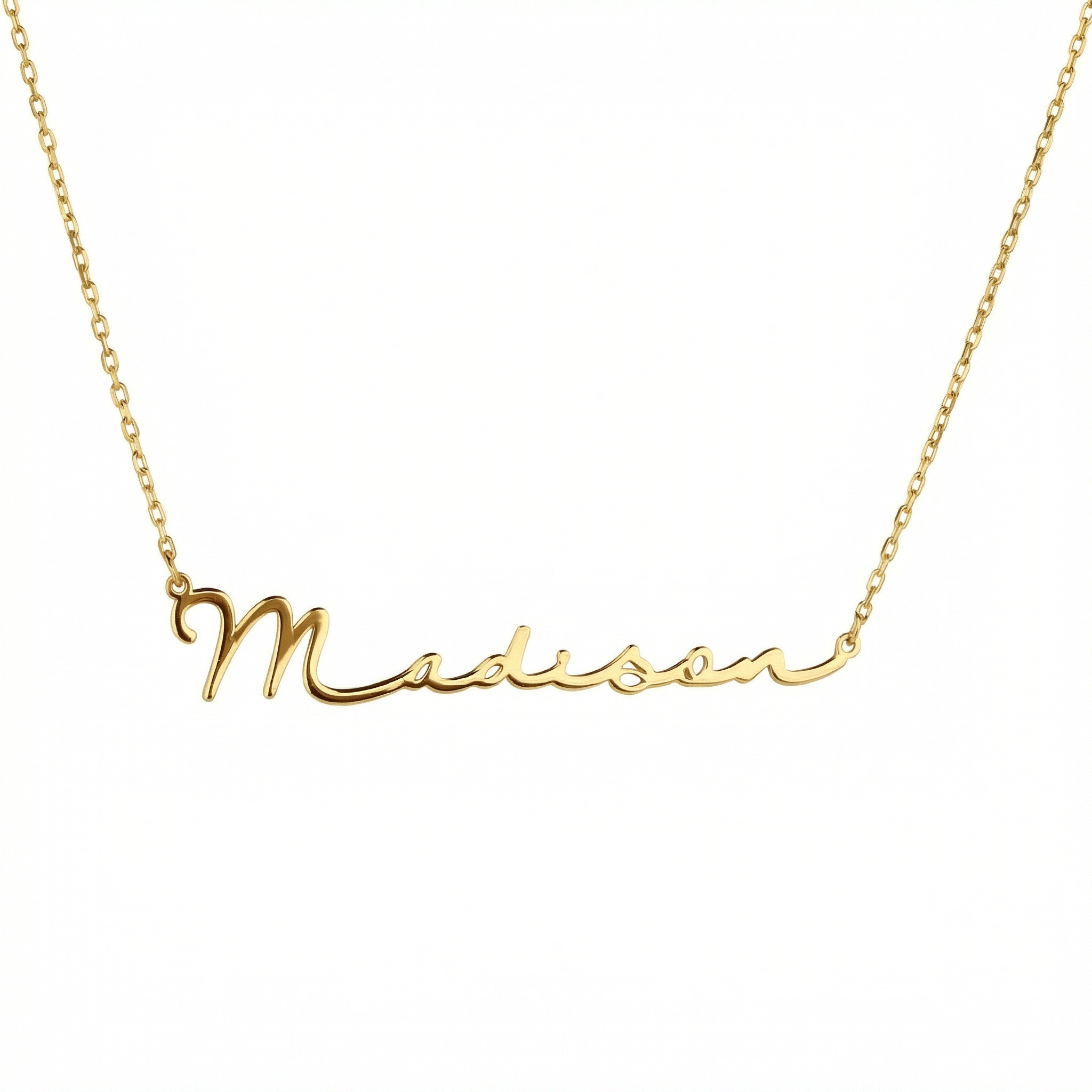 Personalized Name Necklace in 18K Gold Vermeil. Tarnish-resistant, perfect for daily wear.