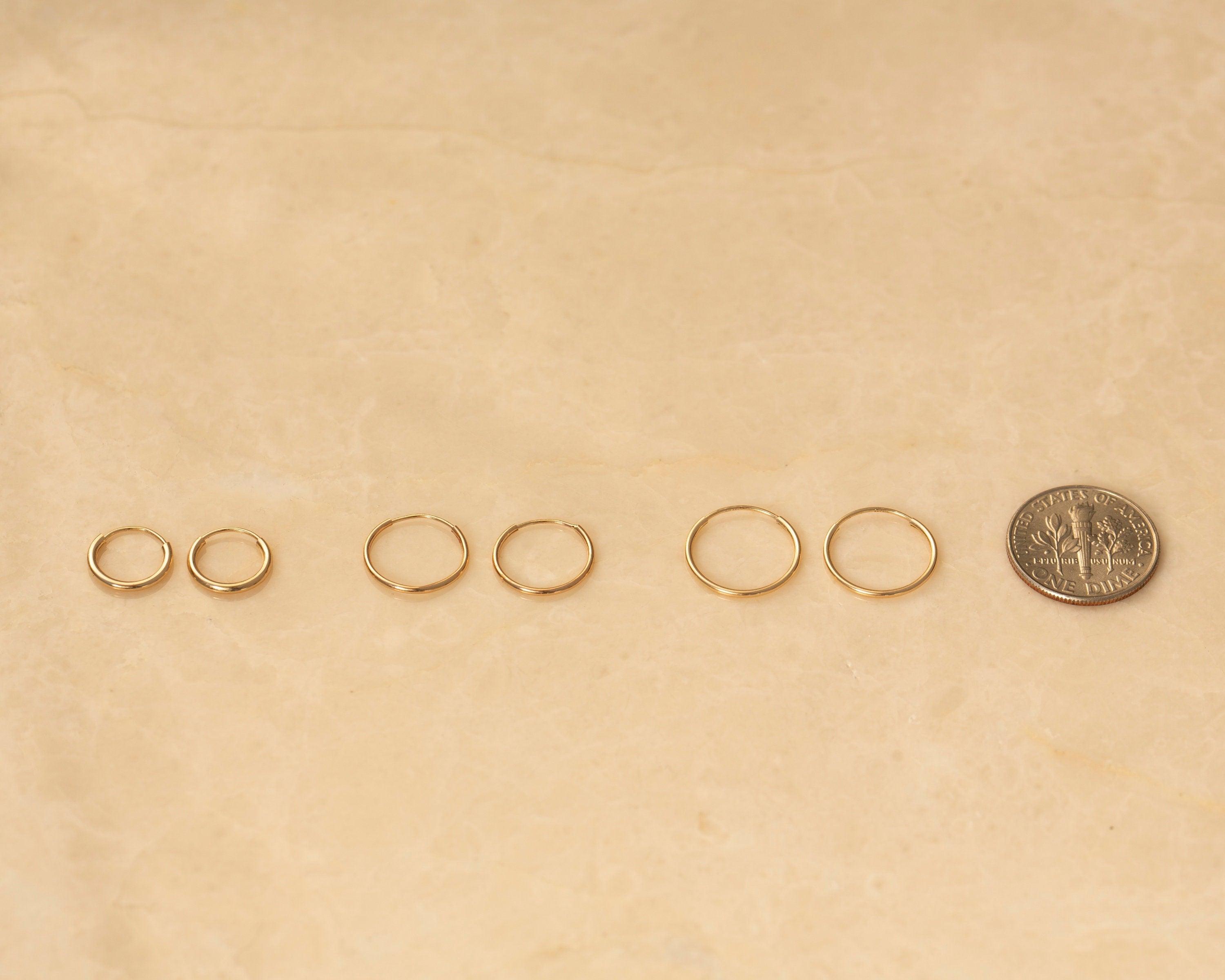 The 14K Solid Gold Endless Hoop Earrings as a daily wear gift. Hypoallergenic real gold, made for keeping.
