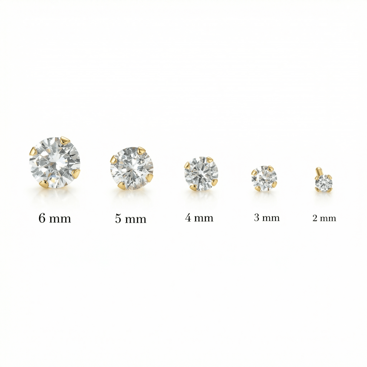 14K Solid Gold Stud Earrings in Glamour Jewelry House gift box — premium wedding gift. Never tarnishes.
