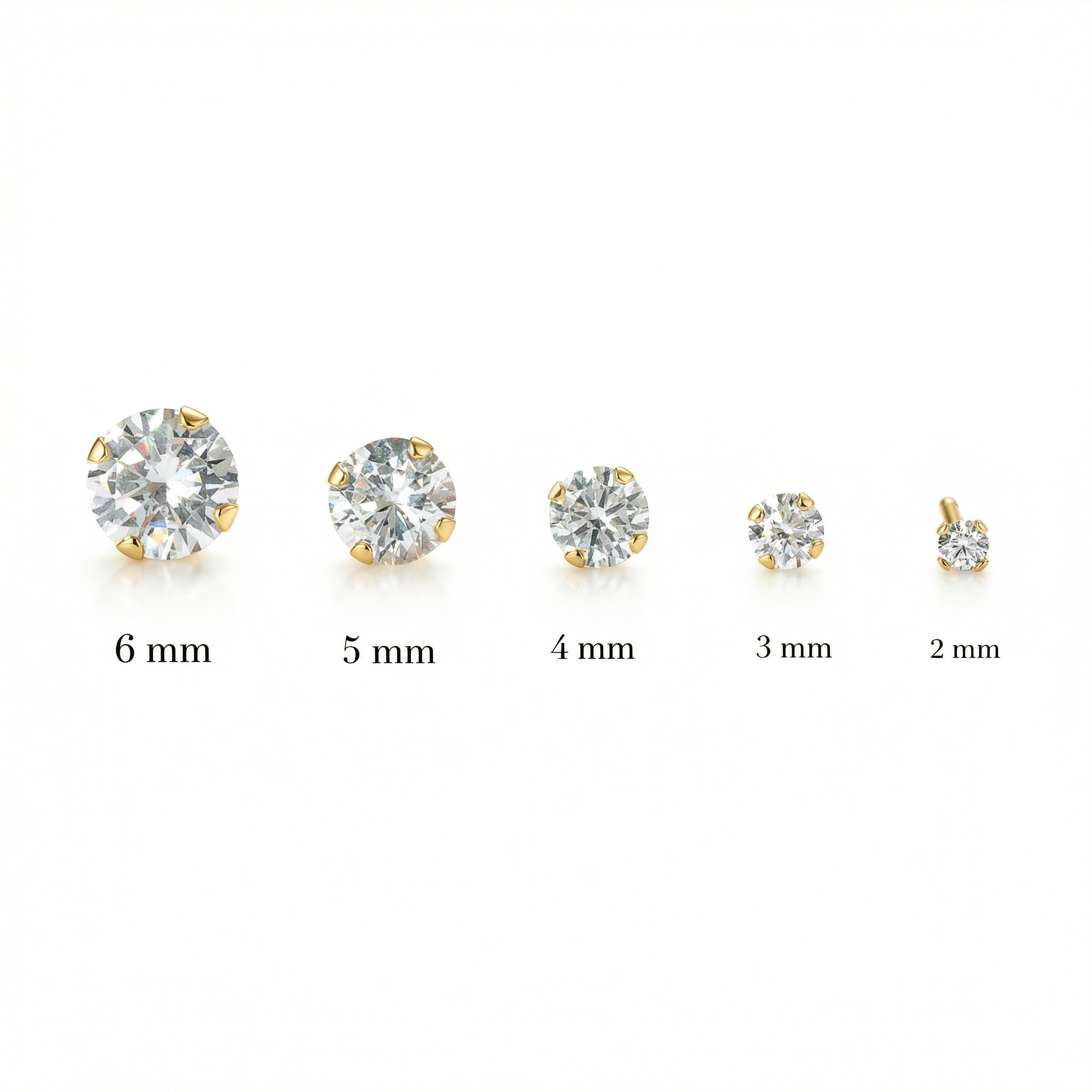 14K Solid Gold Stud Earrings in Glamour Jewelry House gift box — premium wedding gift. Never tarnishes.