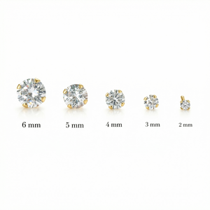 14K Solid Gold Stud Earrings in Glamour Jewelry House gift box — premium wedding gift. Never tarnishes.