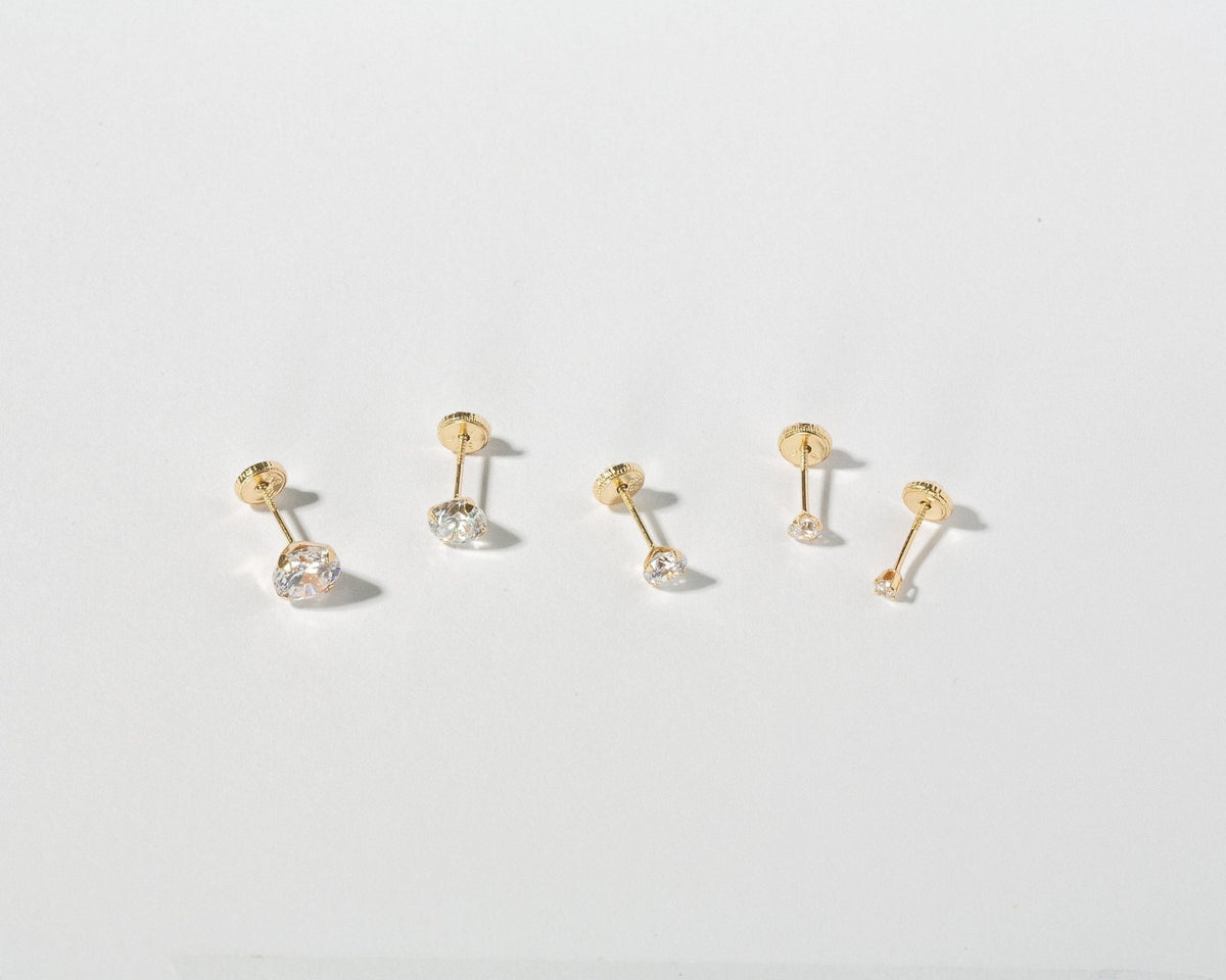 14K Solid Gold Stud Earrings as a thoughtful birthday gift. No plating to wear off.