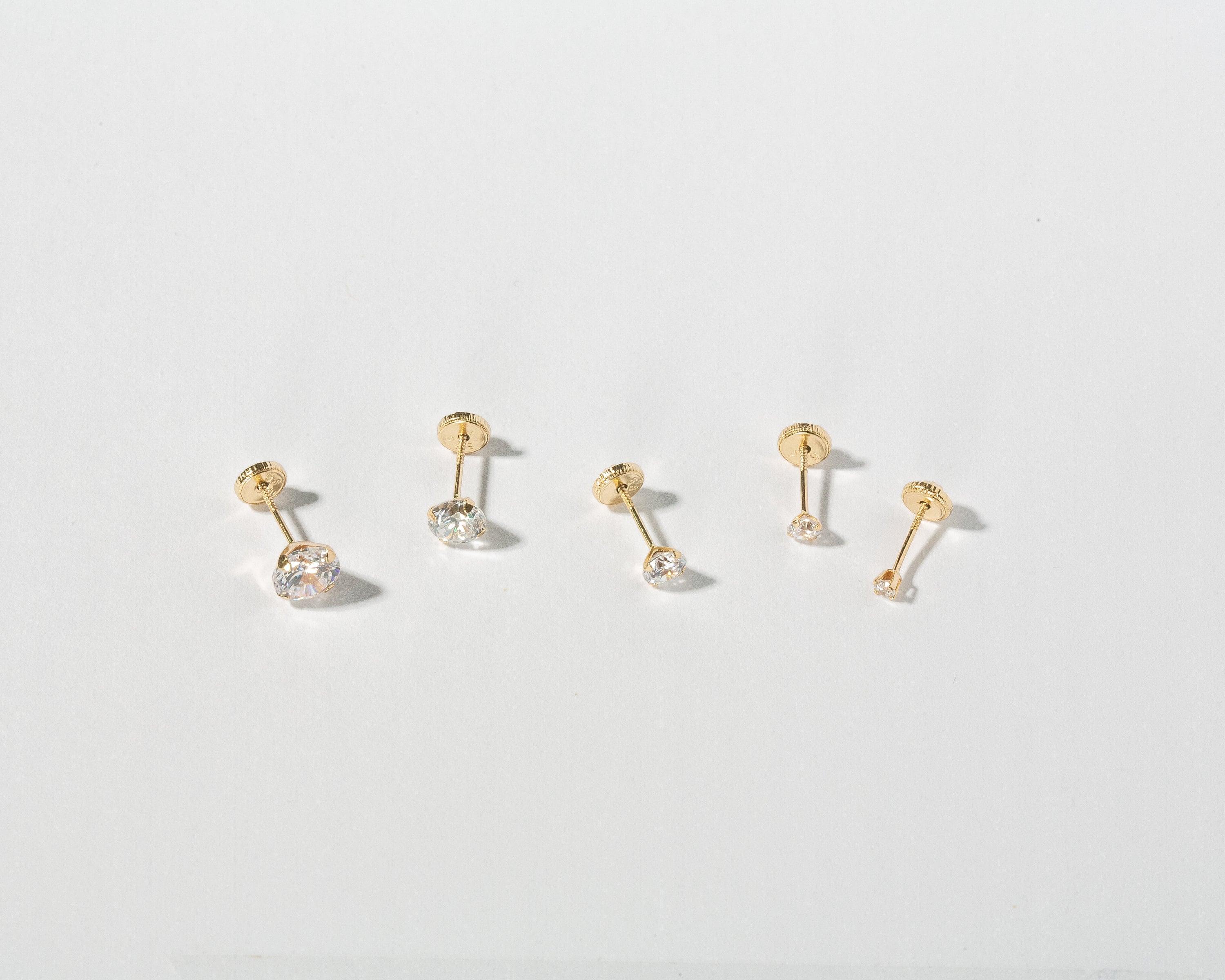 14K Solid Gold Stud Earrings as a thoughtful birthday gift. No plating to wear off.