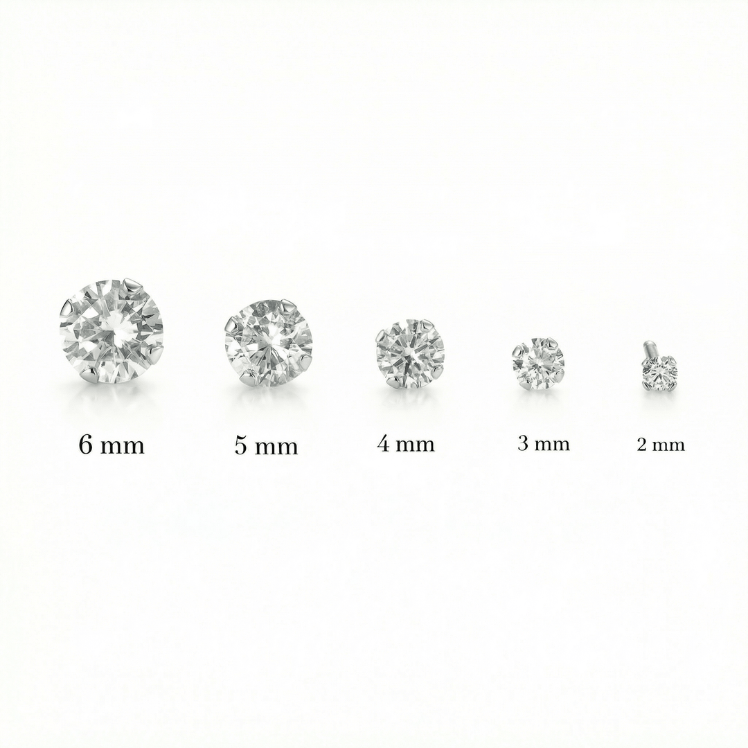 The 14K Solid White Gold Stud Earrings styled in 14K Solid Gold — elegant everyday jewelry. Solid gold luxury.