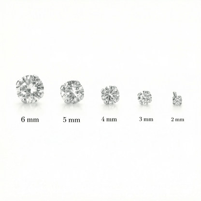 The 14K Solid White Gold Stud Earrings styled in 14K Solid Gold — elegant everyday jewelry. Solid gold luxury.