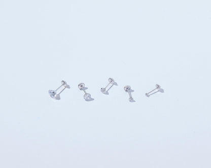 The 14K Solid White Gold Stud Earrings as a daily wear gift in 14K Solid Gold. Hypoallergenic real gold, made for keeping.