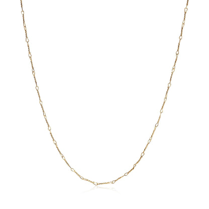 Gold Dainty Twist Layering Chain in 18K Gold Vermeil. Tarnish-resistant, perfect for daily wear.
