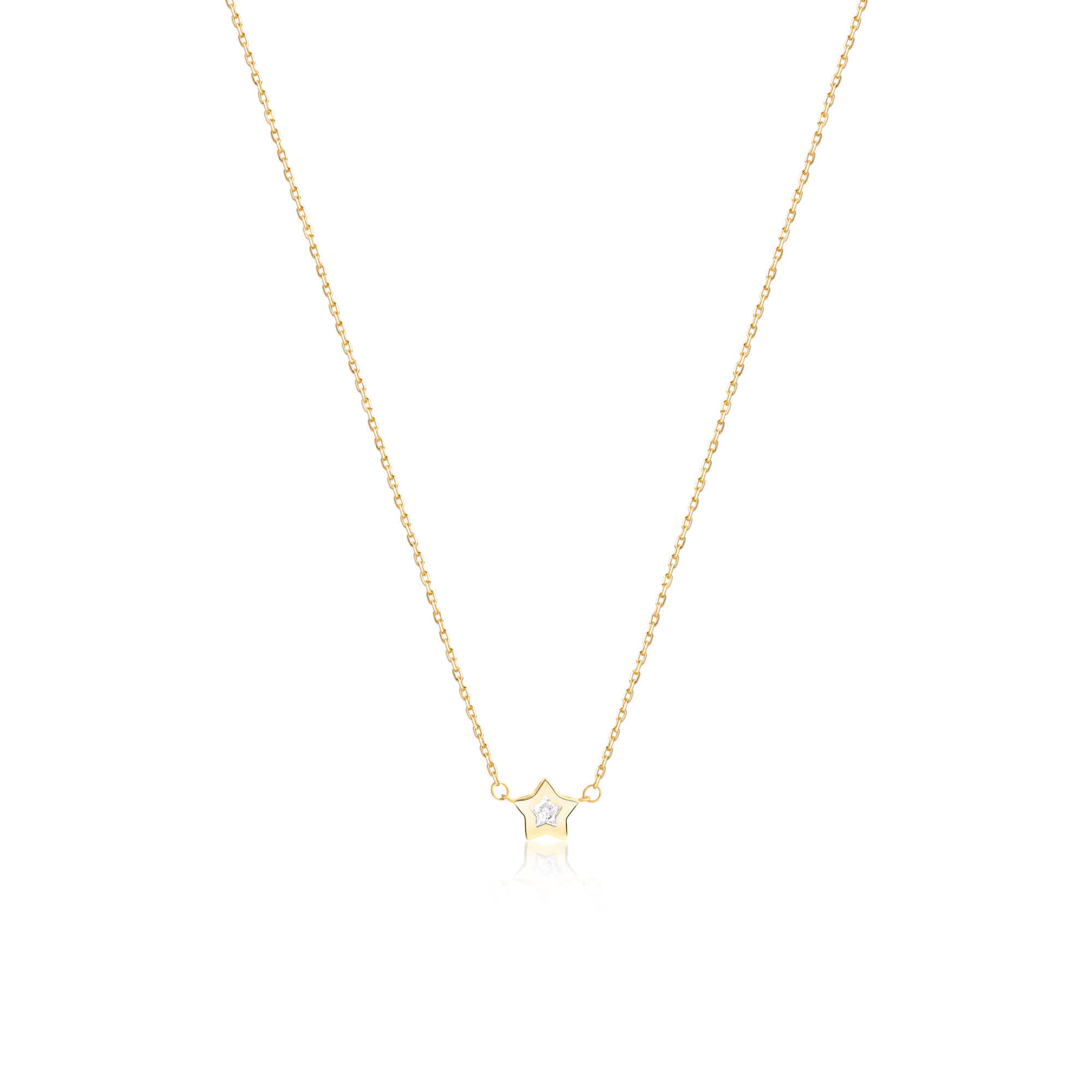 Diamond Star Necklace - 18K Gold Vermeil