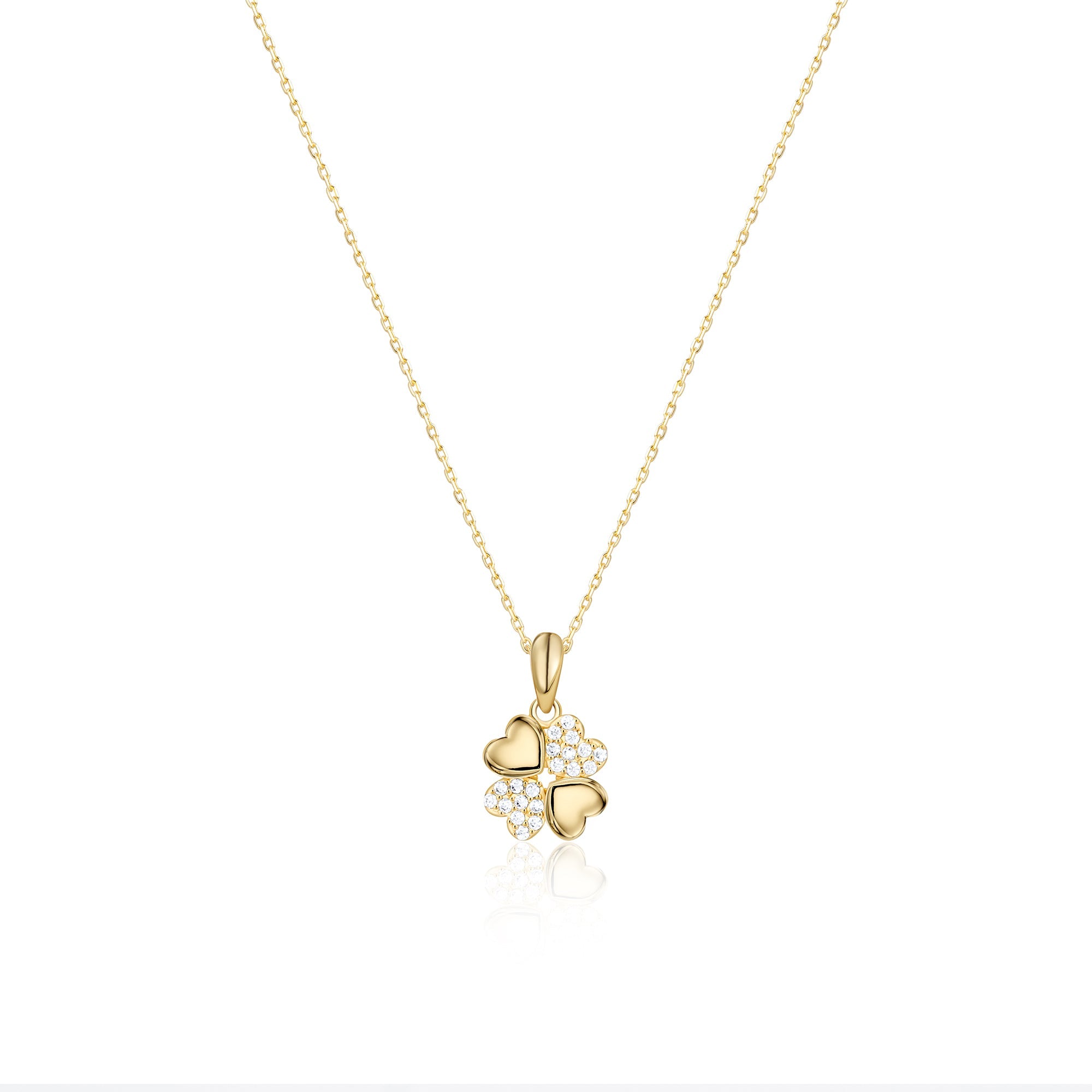 Four Leaf Clover Necklace - 18K Gold Vermeil