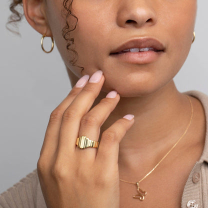 The Adjustable Stackable Minimalist Ring as a graduation gift in 18K Gold Vermeil. Tarnish-resistant, made for keeping.