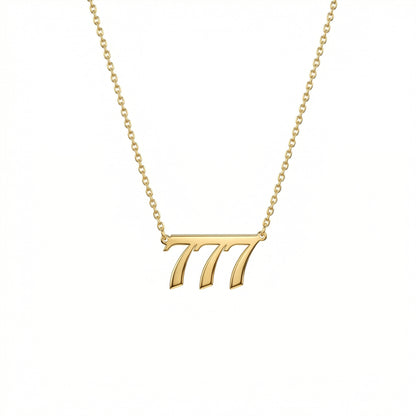 Angel Number Necklace in 18K Gold Vermeil. Tarnish-resistant, perfect for daily wear.