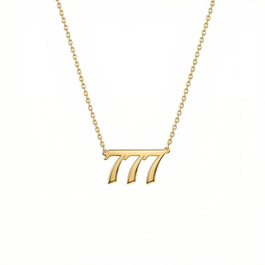 Angel Number Necklace in 18K Gold Vermeil. Tarnish-resistant, perfect for daily wear.