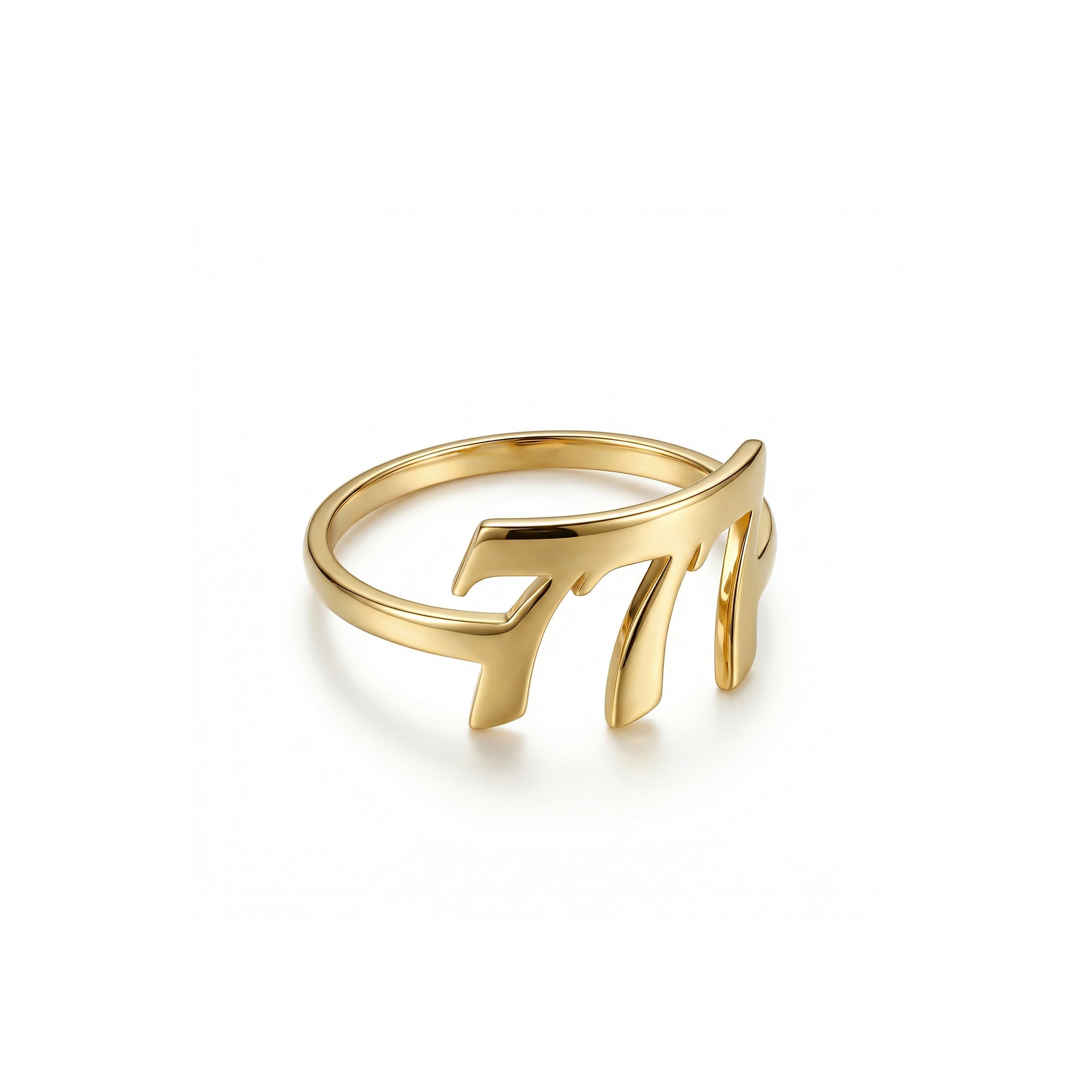 Angel Number Ring in 18K Gold Vermeil. Tarnish-resistant, perfect for daily wear.
