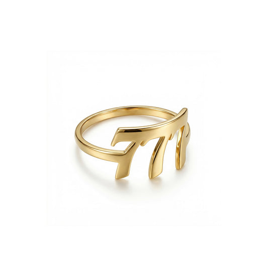 Angel Number Ring in 18K Gold Vermeil. Tarnish-resistant, perfect for daily wear.