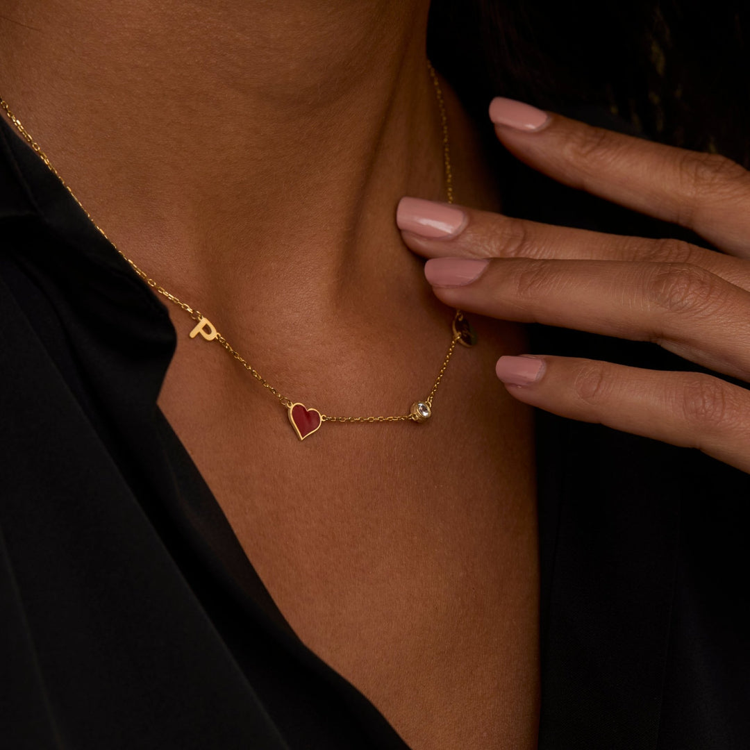 Birthstone Horoscope Initial Necklace in Glamour Jewelry House gift box — 18K Gold Vermeil mother's day gift.