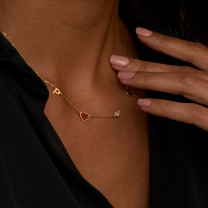 Birthstone Horoscope Initial Necklace in Glamour Jewelry House gift box — 18K Gold Vermeil mother's day gift.