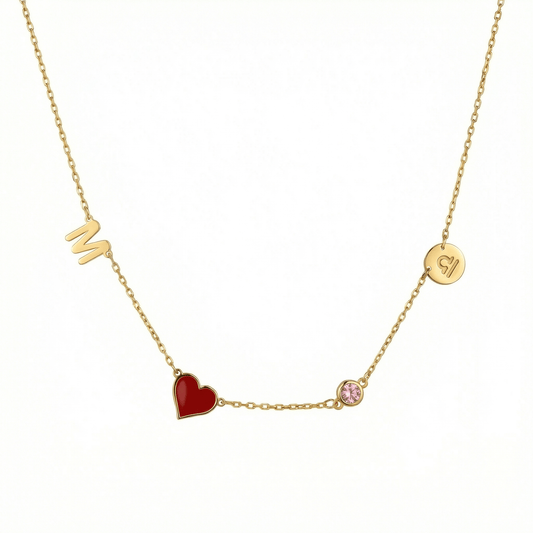 Birthstone Horoscope Initial Necklace in 18K Gold Vermeil with Birthstone. Tarnish-resistant, perfect for daily wear.
