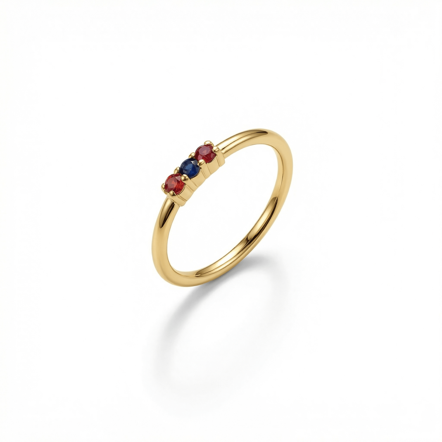 Birthstone Ring in 18K Gold Vermeil with Birthstone. Tarnish-resistant, perfect for daily wear.