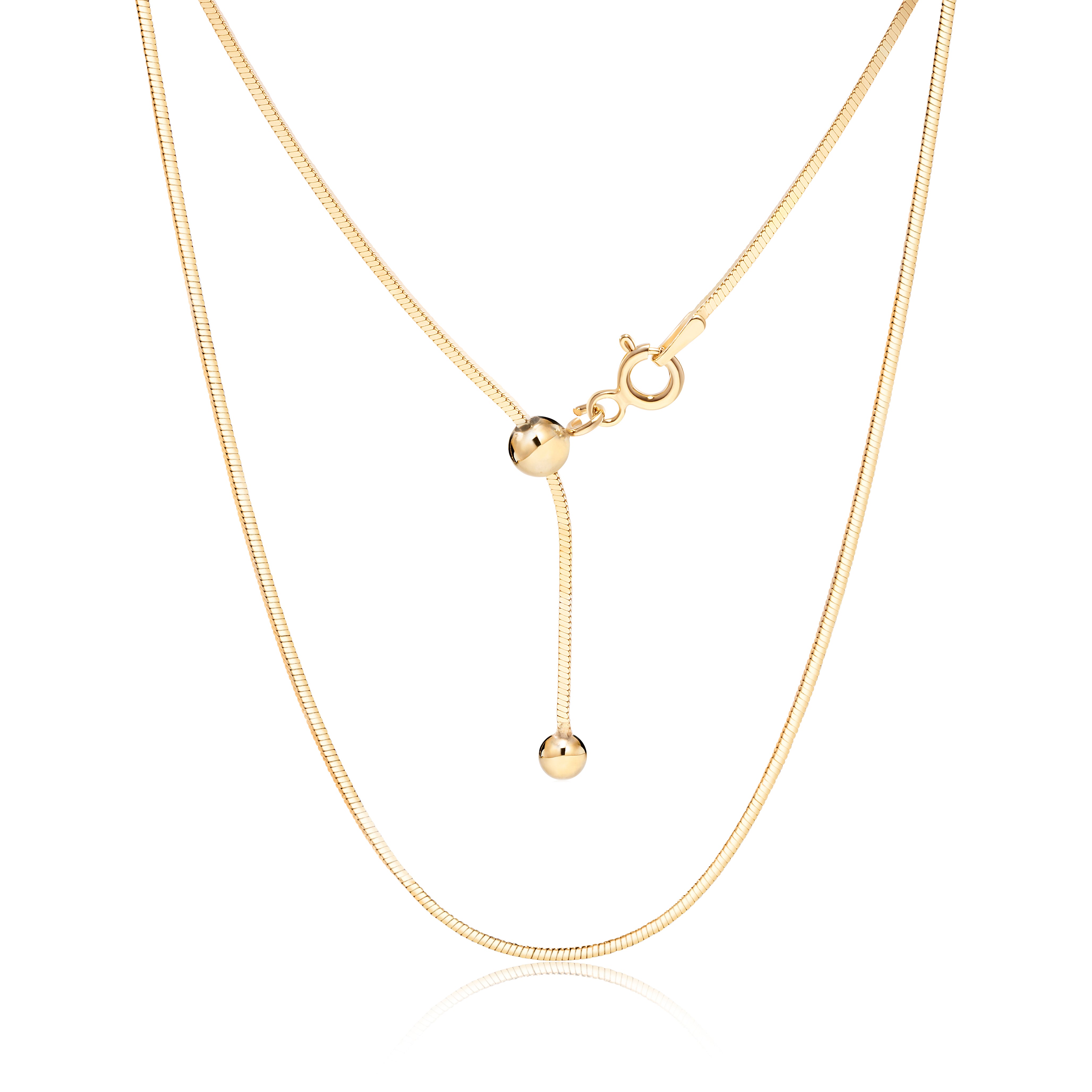 Box Chain Necklace in 18K Gold Vermeil. Tarnish-resistant, perfect for daily wear.