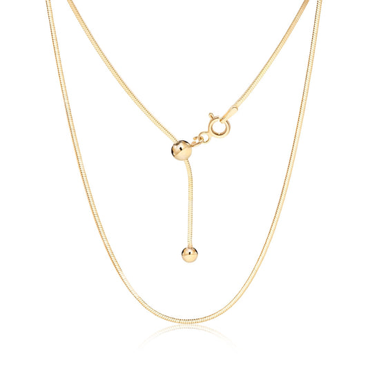 Box Chain Necklace in 18K Gold Vermeil. Tarnish-resistant, perfect for daily wear.