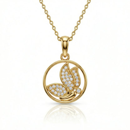 Butterfly Necklace in 18K Gold Vermeil. Tarnish-resistant, perfect for daily wear.