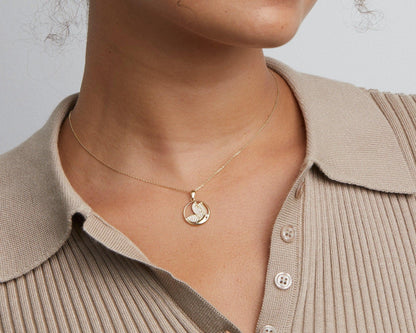 Close detail of the Butterfly Necklace in 18K Gold Vermeil. Hypoallergenic, no green marks, premium handmade jewelry.