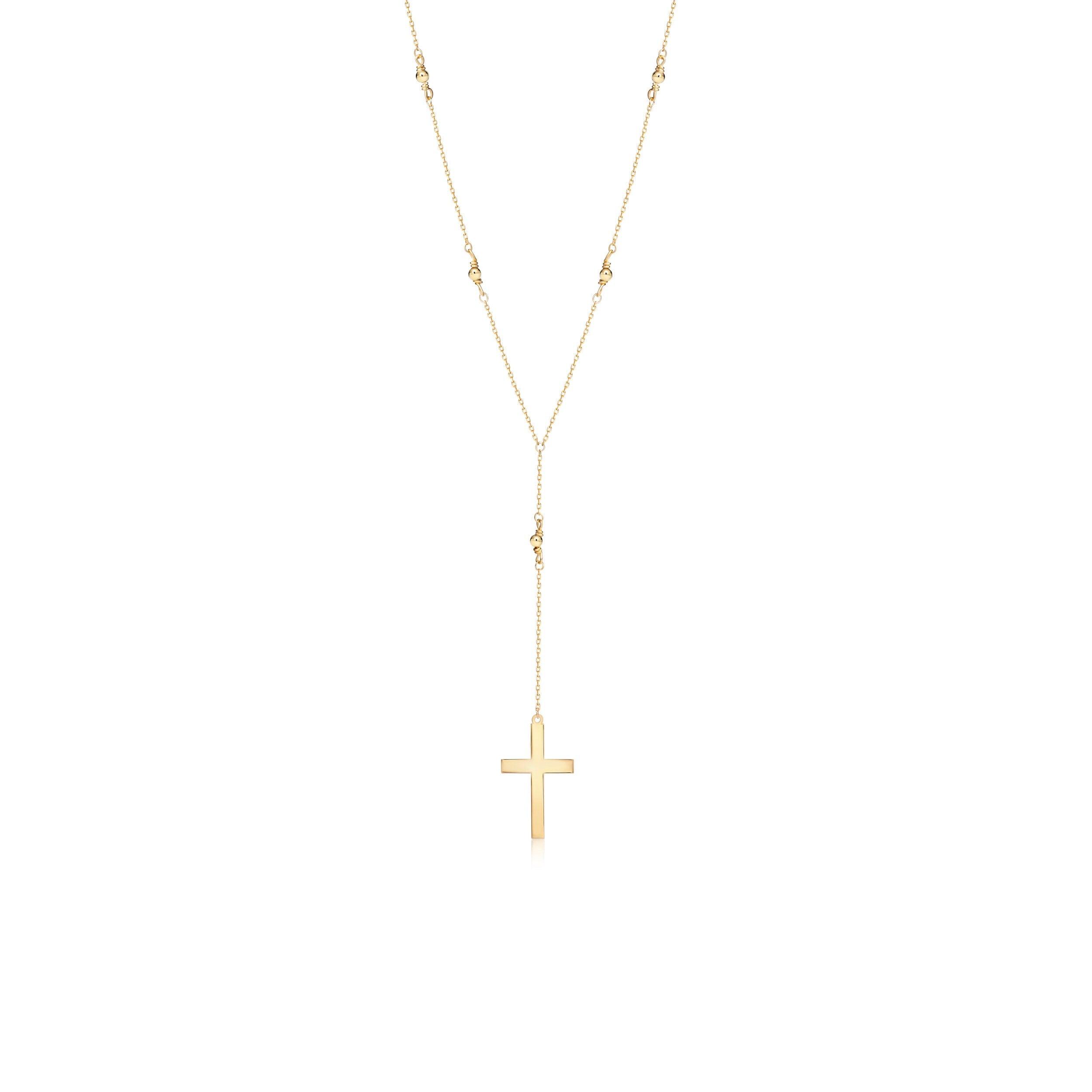 Cross Pendant Necklace in 18K Gold Vermeil. Tarnish-resistant, perfect for daily wear.