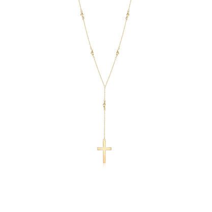 Cross Pendant Necklace in 18K Gold Vermeil. Tarnish-resistant, perfect for daily wear.