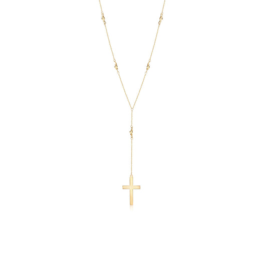 Cross Pendant Necklace in 18K Gold Vermeil. Tarnish-resistant, perfect for daily wear.