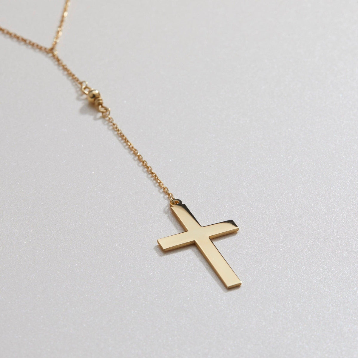 Cross Pendant Necklace as a thoughtful birthday gift in 18K Gold Vermeil. Hypoallergenic, no green marks.