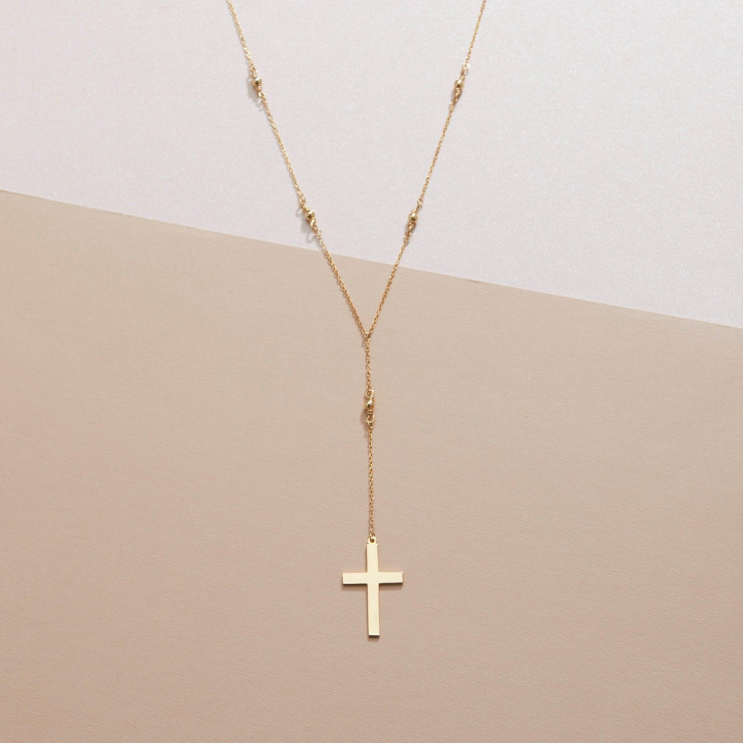Cross Pendant Necklace in 18K Gold Vermeil — luxury handmade jewelry. Tarnish-resistant, perfect daily wear.