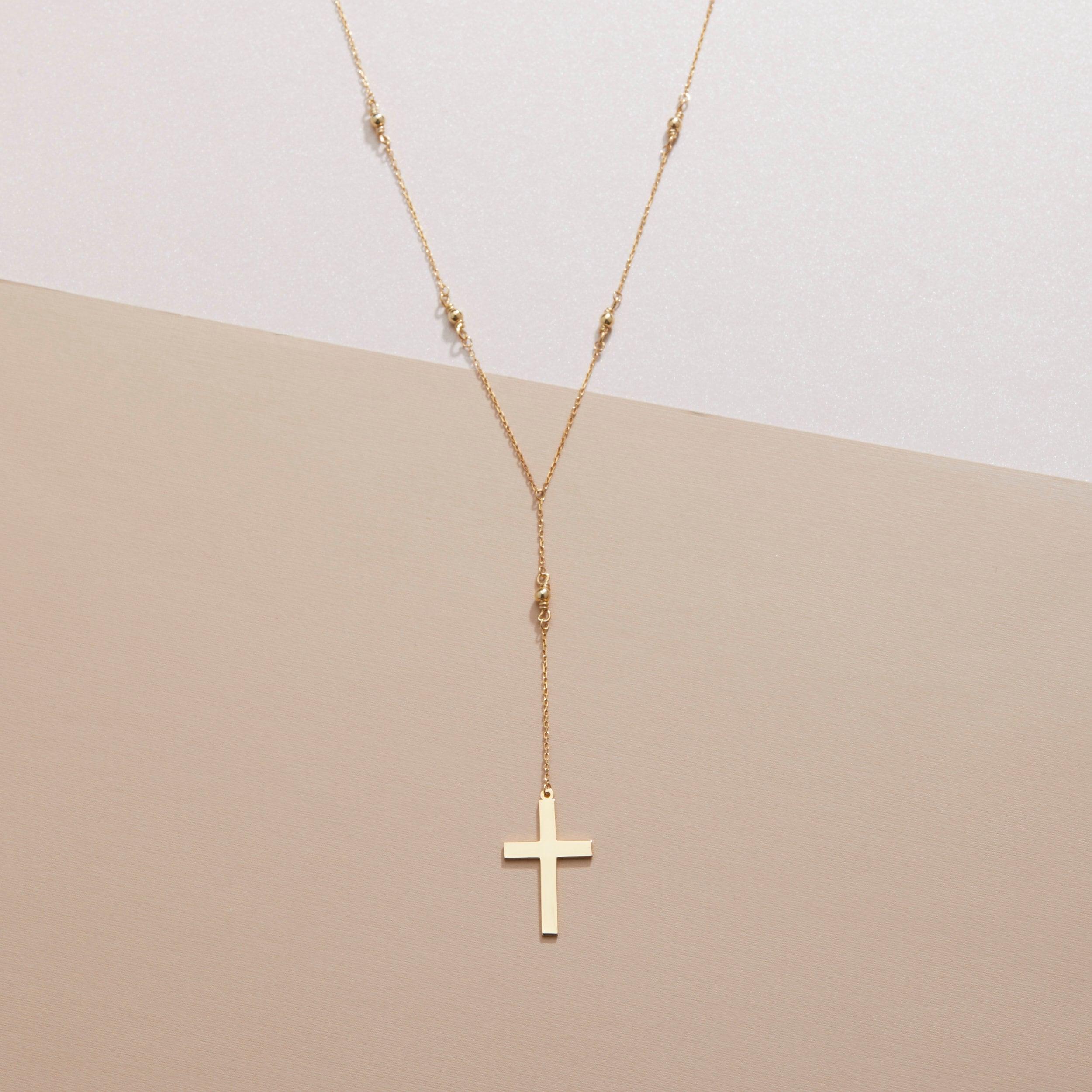 Cross Pendant Necklace in 18K Gold Vermeil — luxury handmade jewelry. Tarnish-resistant, perfect daily wear.