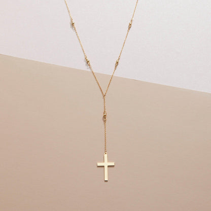 Cross Pendant Necklace in 18K Gold Vermeil — luxury handmade jewelry. Tarnish-resistant, perfect daily wear.