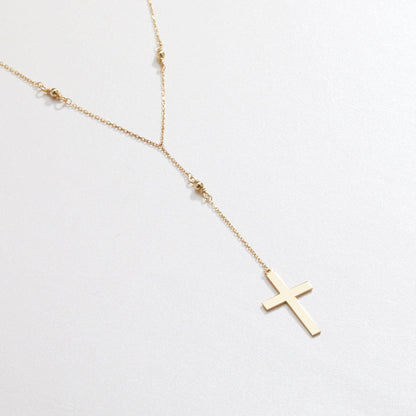 The Cross Pendant Necklace as a mother's day gift in 18K Gold Vermeil. Safe for sensitive skin, made for keeping.