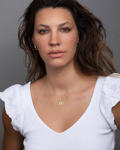The Custom Name Necklace as a mother's day gift in 18K Gold Vermeil. Safe for sensitive skin, made for keeping.