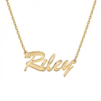 Custom Name Necklace in 18K Gold Vermeil. Tarnish-resistant, perfect for daily wear.