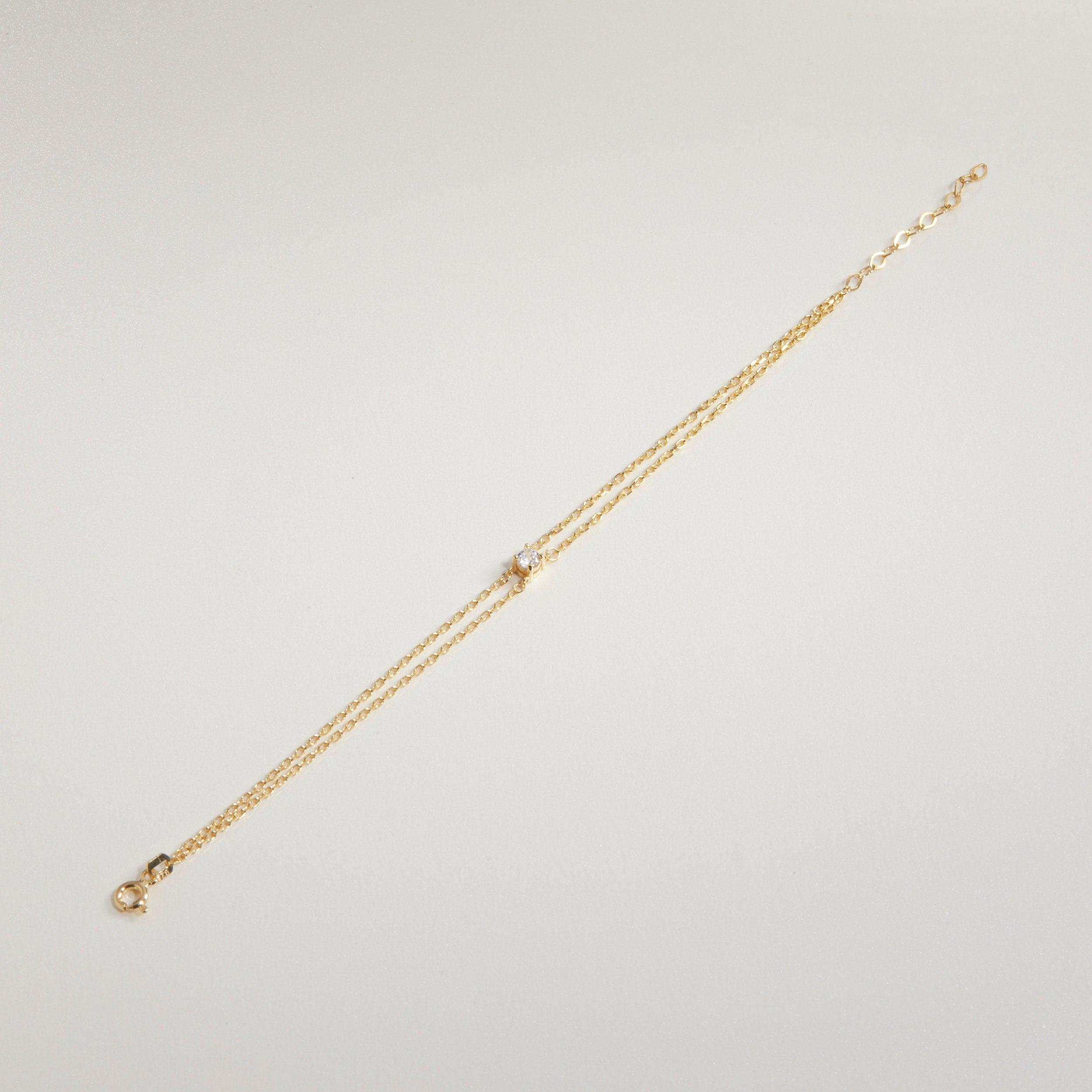 The CZ Diamond Bracelet as a wedding gift in 18K Gold Vermeil. Safe for sensitive skin, made for keeping.