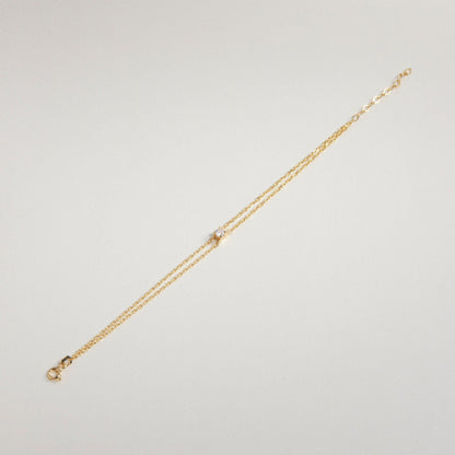 The CZ Diamond Bracelet as a wedding gift in 18K Gold Vermeil. Safe for sensitive skin, made for keeping.
