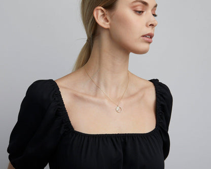 Dainty Evil Eye Sun Necklace as a thoughtful birthday gift in 18K Gold Vermeil. Hypoallergenic, no green marks.