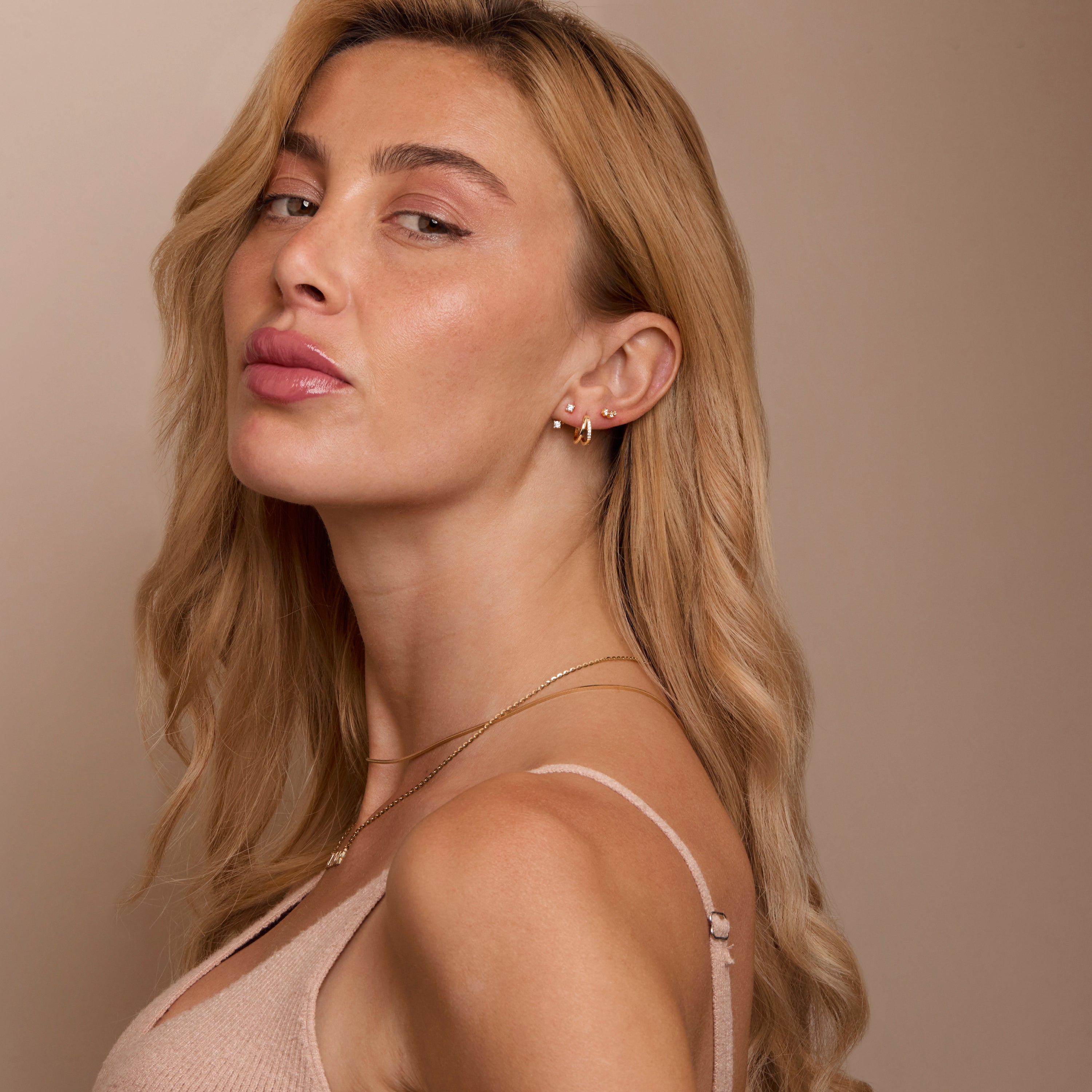 The Double Hinge Hoop Ear Jacket Set as a graduation gift in 18K Gold Vermeil. Tarnish-resistant, made for keeping.